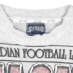 CFL (Softwear) - Calgary Stampeders Crackle Spell-Out T-Shirt 1993 Large Vintage Retro Football