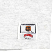 NHL (Nutmeg) - San Jose Sharks Big Spell-Out T-Shirt 1990s Large Vintage Retro Hockey