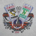 NHL (Salem) - Stanley Cup Penguins Vs North Stars Tickets T-Shirt 1991 X-Large Vintage Retro Hockey