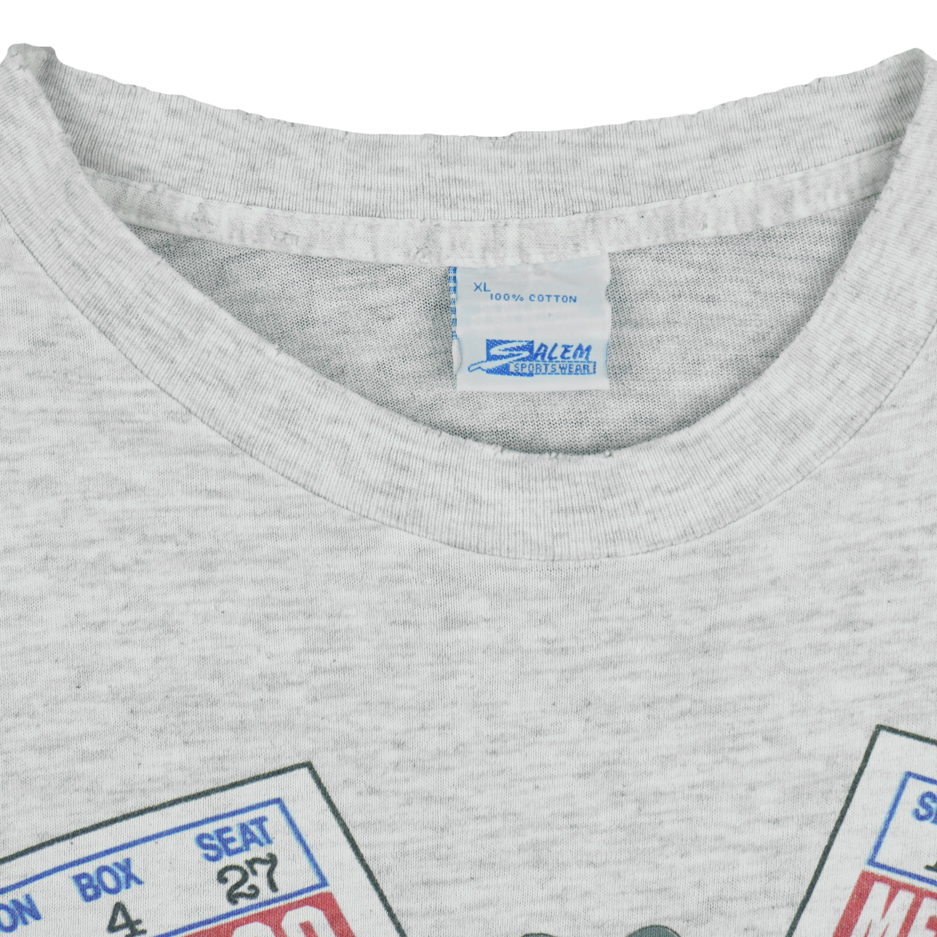 NHL (Salem) - Stanley Cup Penguins Vs North Stars Tickets T-Shirt 1991 X-Large Vintage Retro Hockey