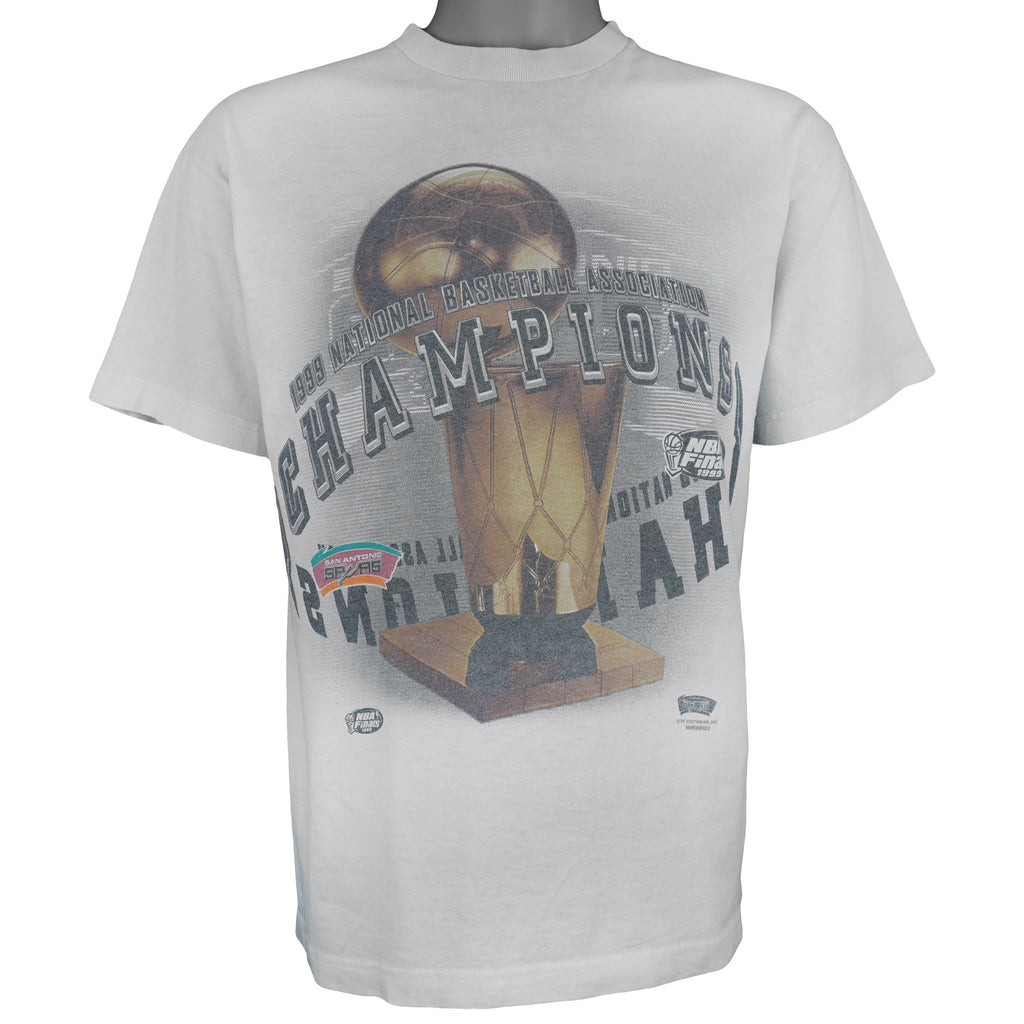 NBA (Tour Champ) - San Antonio Spurs Finals Champions T-Shirt 1999 Medium Vintage Retro Basketball