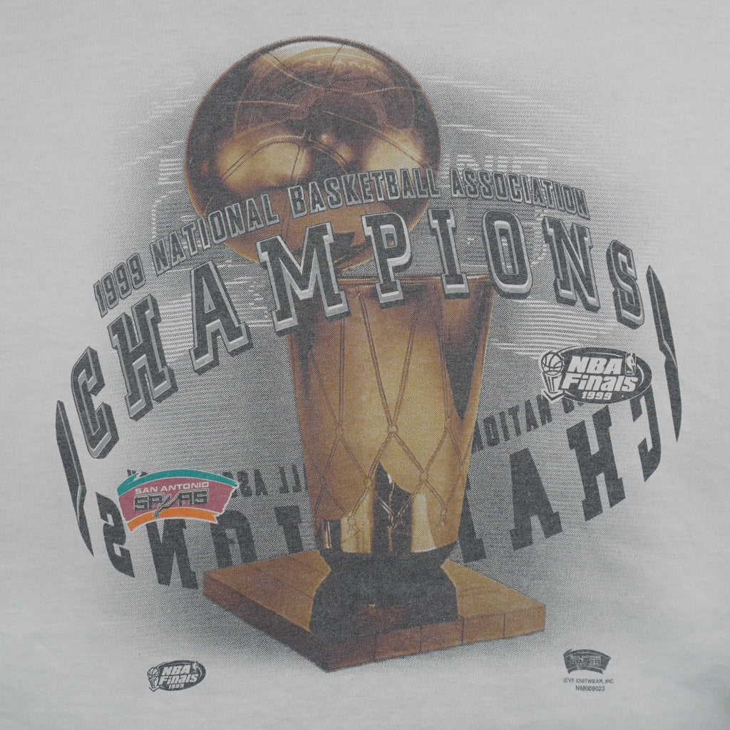 NBA (Tour Champ) - San Antonio Spurs Finals Champions T-Shirt 1999 Medium Vintage Retro Basketball
