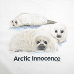 Vintage - Arctic Innocence Seals Animal Print T-Shirt 1990s Large Vintage Retro