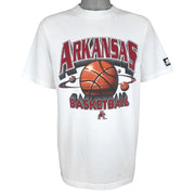 Starter (NCAA) - Arkansas Razorbacks Basketball T-Shirt 1990s Medium Vintage Retro Basketball