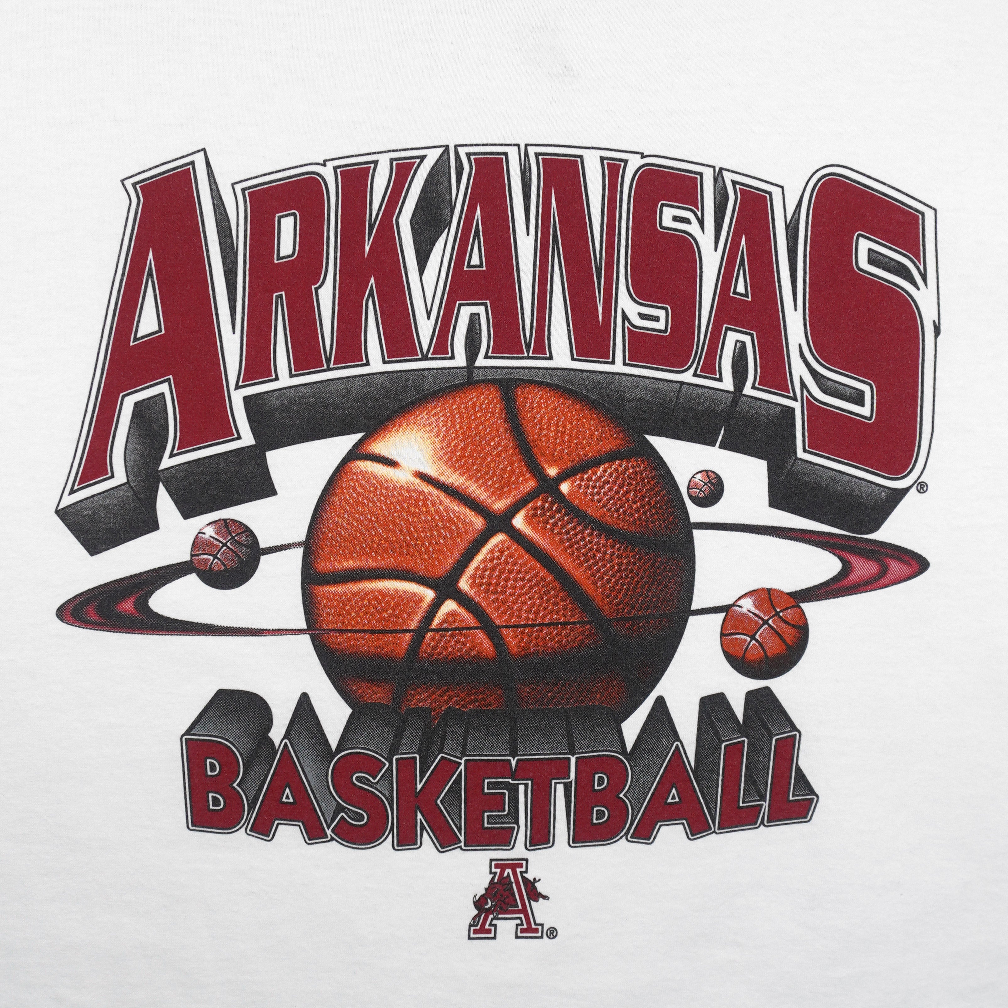 Starter (NCAA) - Arkansas Razorbacks Basketball T-Shirt 1990s Medium Vintage Retro Basketball
