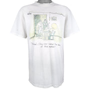 Vintage (The Far Side) - Freeze!... Okay, Now – Who's The Brains Of This Outfit? T-Shirt 1982 Large Vintage Retro