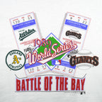 MLB (Salem) - San Francisco Giants VS Oakland Athletics Matchups Tickets T-Shirt 1989 Large Vintage Retro Baseball