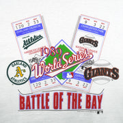 MLB (Salem) - San Francisco Giants VS Oakland Athletics Matchups Tickets T-Shirt 1989 Large Vintage Retro Baseball