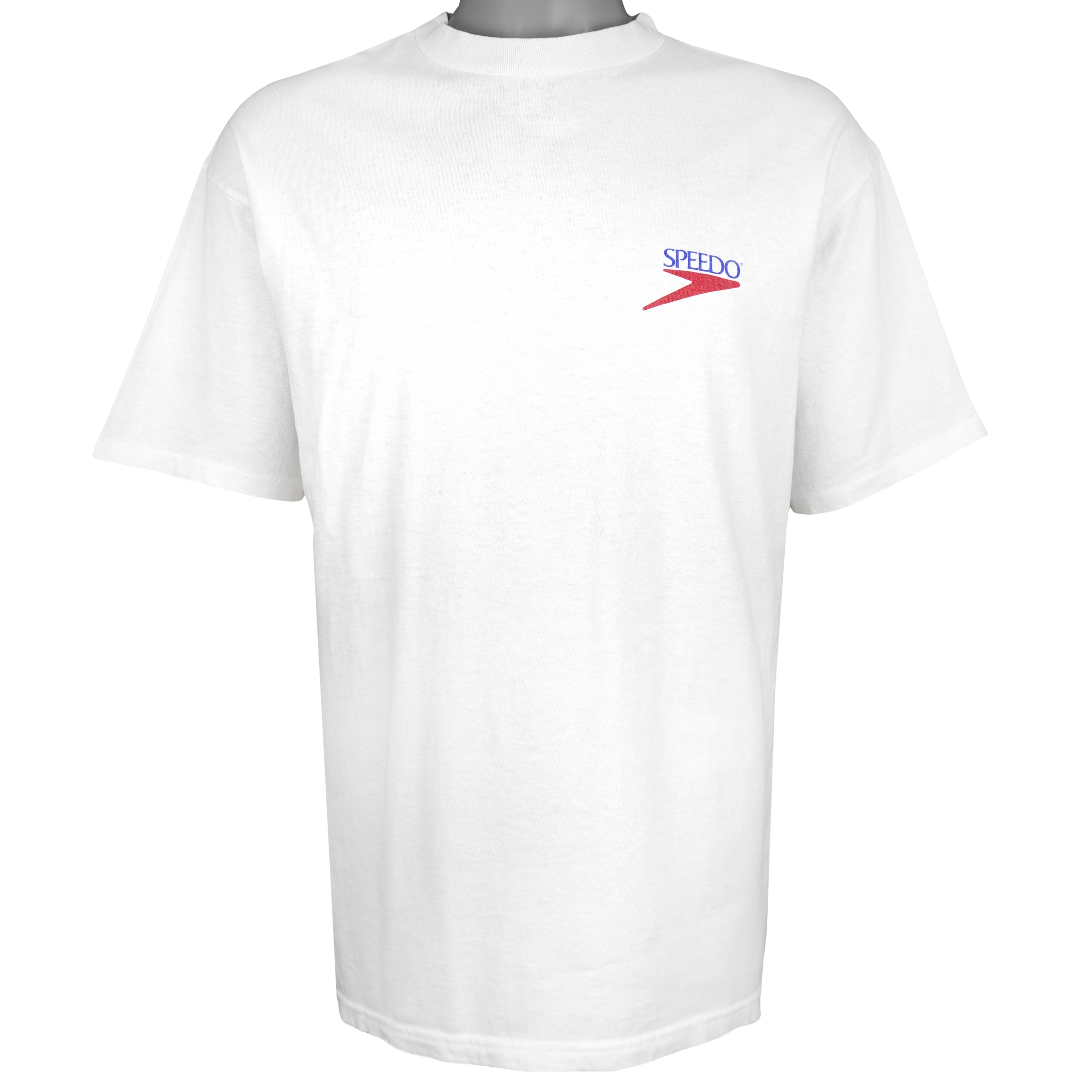 Speedo - USA Swim Team, Gold for the Bold T-Shirt 1990s Large Vintage Retro