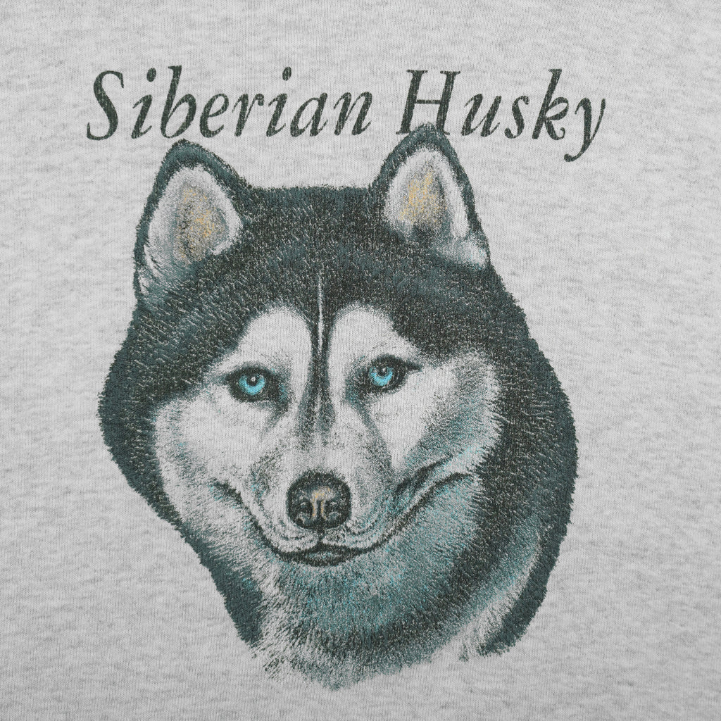 Vintage (Fruit Of The Loom) - Siberian Husky Crew Neck Sweatshirt 1990s X-Large Vintage Retro
