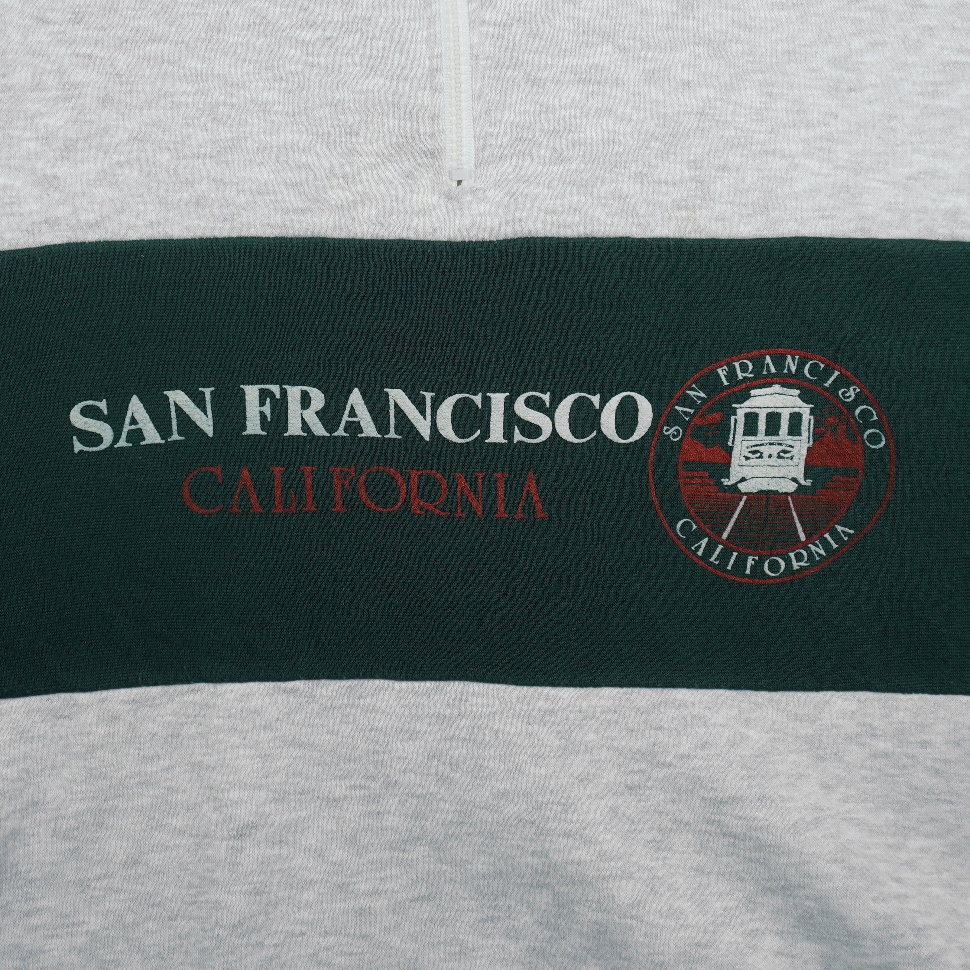Vintage - San Francisco California 1/4 Zip Sweatshirt 1990s Large Vintage Retro