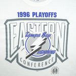 Starter (NHL) - Tampa Bay Lightning Playoffs T-Shirt 1996 Large Vintage Retro Hockey