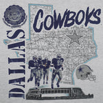 NFL (Nutmeg) - Dallas Cowboys Stadium Map T-Shirt 1990s Large Vintage Retro Football