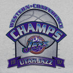NBA (Fruit Of The Loom) - Utah Jazz Champs T-Shirt 1997 X-Large Vintage Retro Basketball
