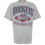 NBA (Logo Athletic) - Houston Rockets Basketball Club T-Shirt 1990s Large Vintage Retro Basketball