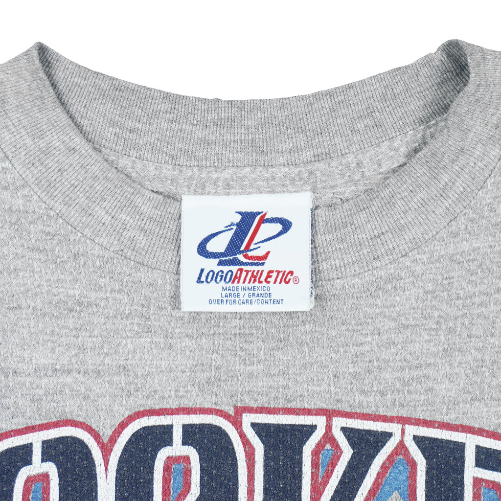 NBA (Logo Athletic) - Houston Rockets Basketball Club T-Shirt 1990s Large Vintage Retro Basketball