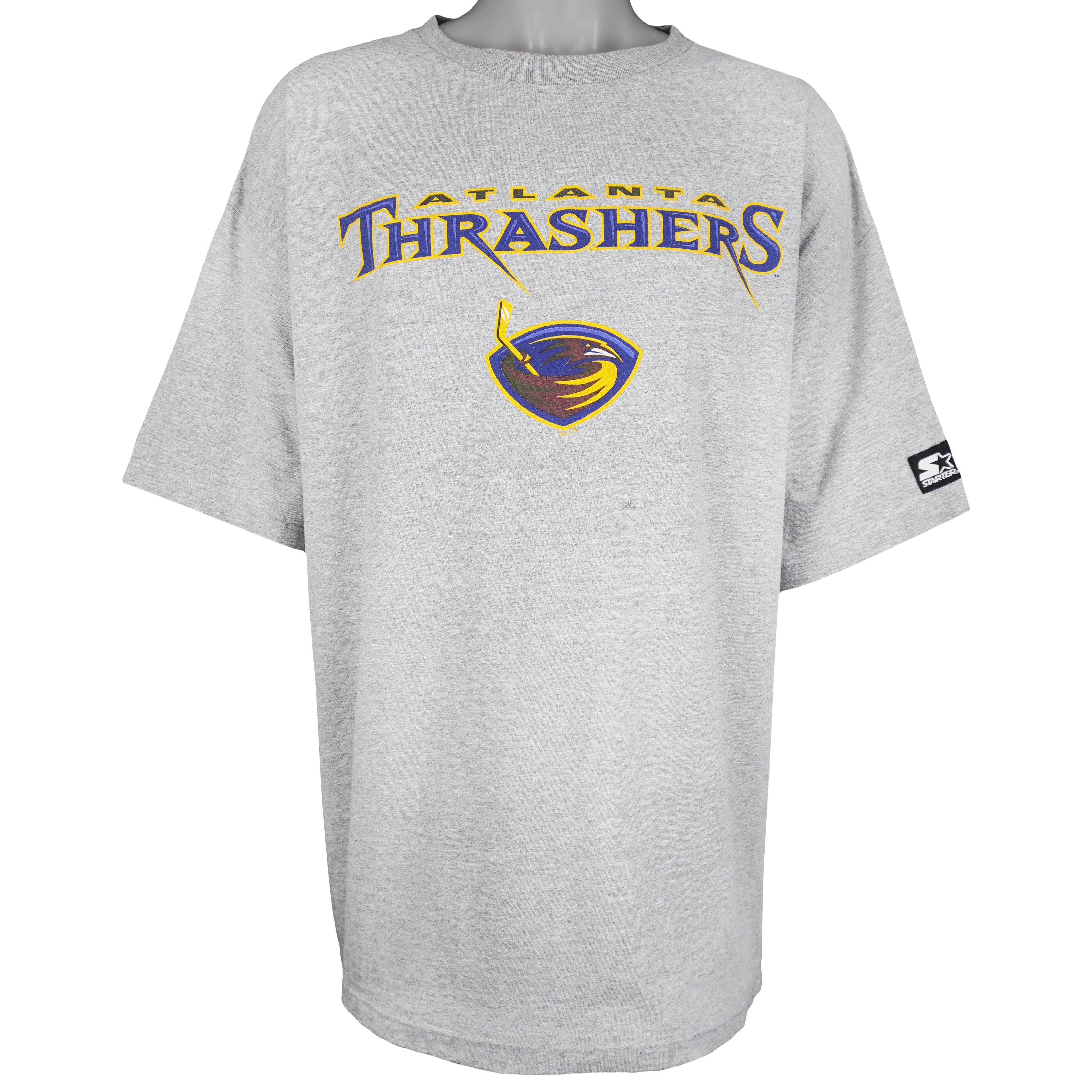 Starter (NHL) - Atlanta Thrashers T-Shirt 1990s XX-Large Vintage Retro Hockey