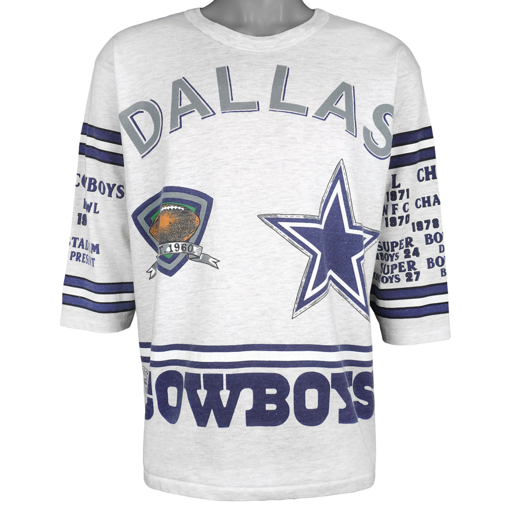 NFL (Long Gone) - Dallas Cowboys T-Shirt 1991 Large Vintage Retro Football
