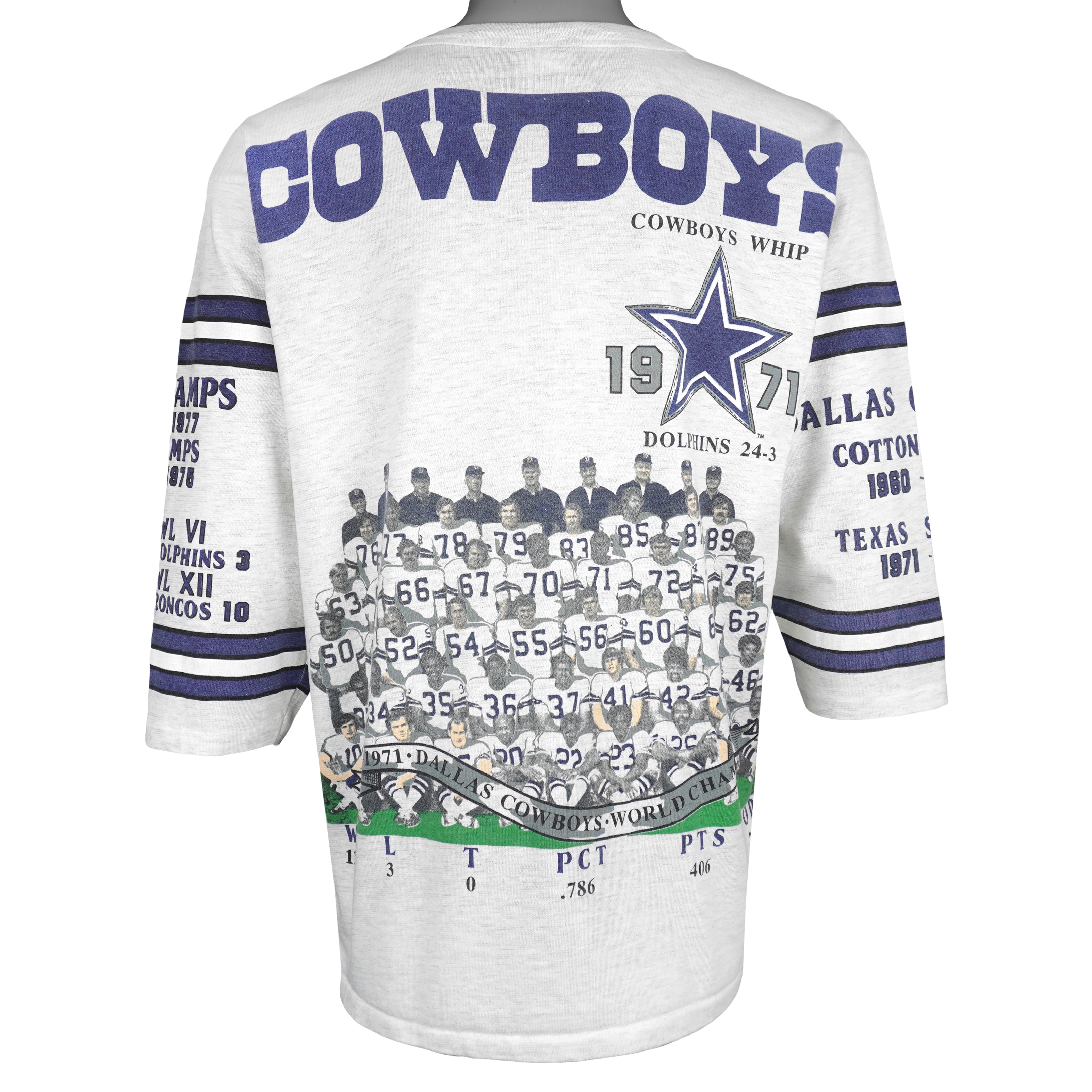 NFL (Long Gone) - Dallas Cowboys T-Shirt 1991 Large Vintage Retro Football