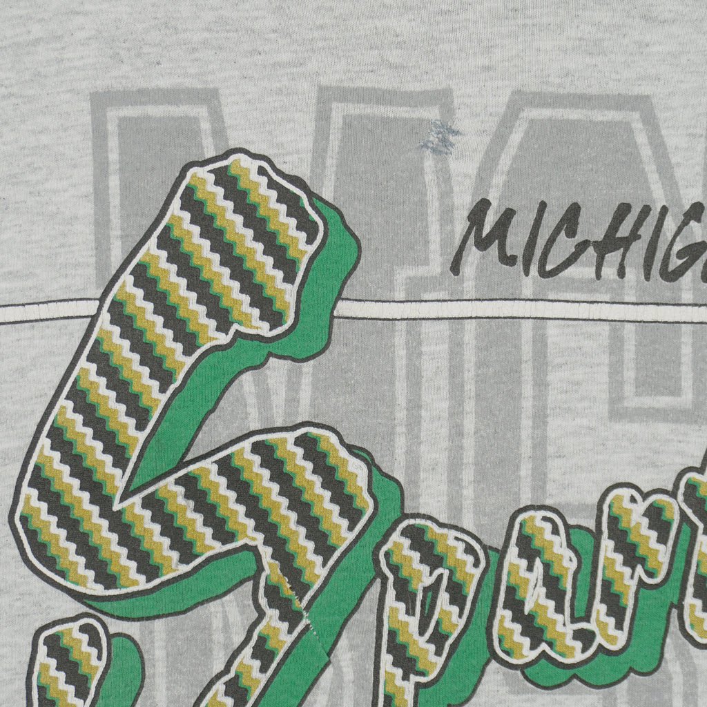 NCAA (CS) - Michigan State Spartans Single Stitch T-Shirt 1990s Large Vintage Retro