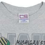 NCAA (CS) - Michigan State Spartans Single Stitch T-Shirt 1990s Large Vintage Retro