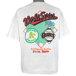 MLB - Bay Bridge Series Earthquake Survivor T-Shirt 1989 X-Large Vintage Retro Baseball