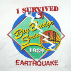 MLB - Bay Bridge Series Earthquake Survivor T-Shirt 1989 X-Large Vintage Retro Baseball