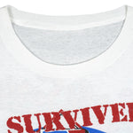 MLB - Bay Bridge Series Earthquake Survivor T-Shirt 1989 X-Large Vintage Retro Baseball