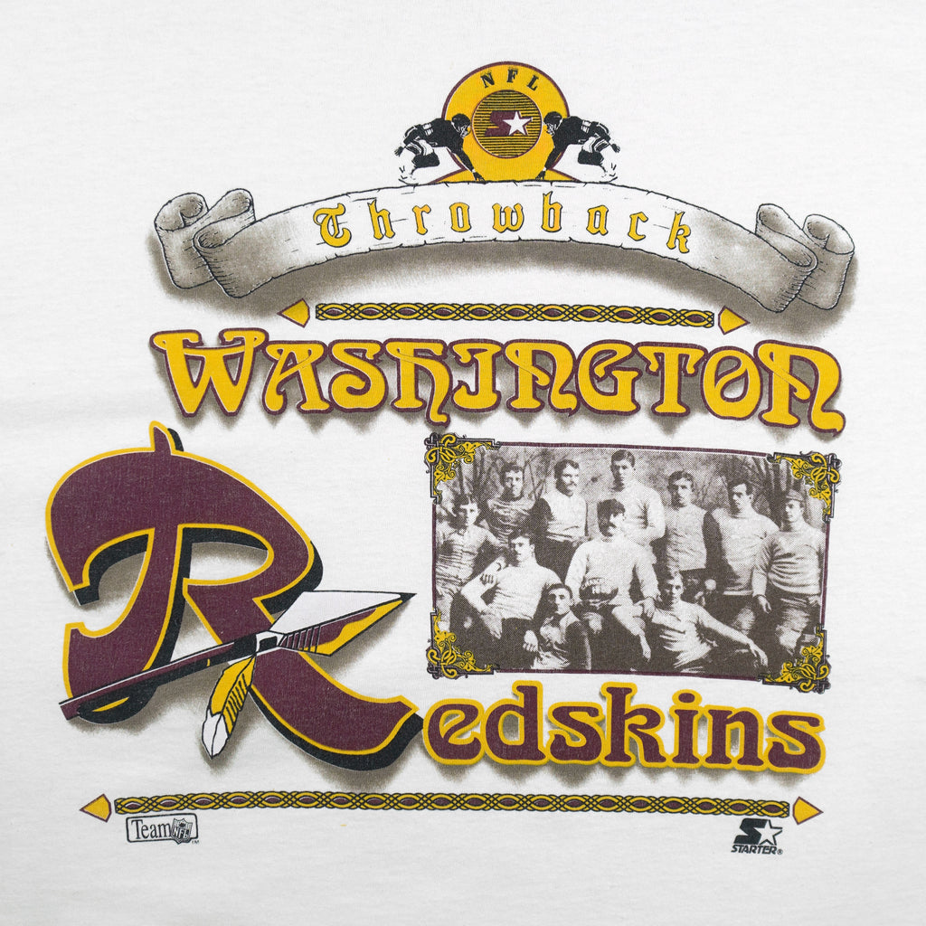 Starter (NFL) - Washington Redskins Throwback T-Shirt 1990s X-Large Vintage Retro Football