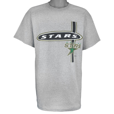 NHL (Logo Athletic) - Grey Dallas Stars T-Shirt 1990s Large