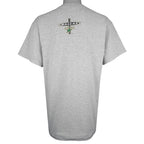 NHL (Logo Athletic) - Grey Dallas Stars T-Shirt 1990s Large Vintage Retro Hockey