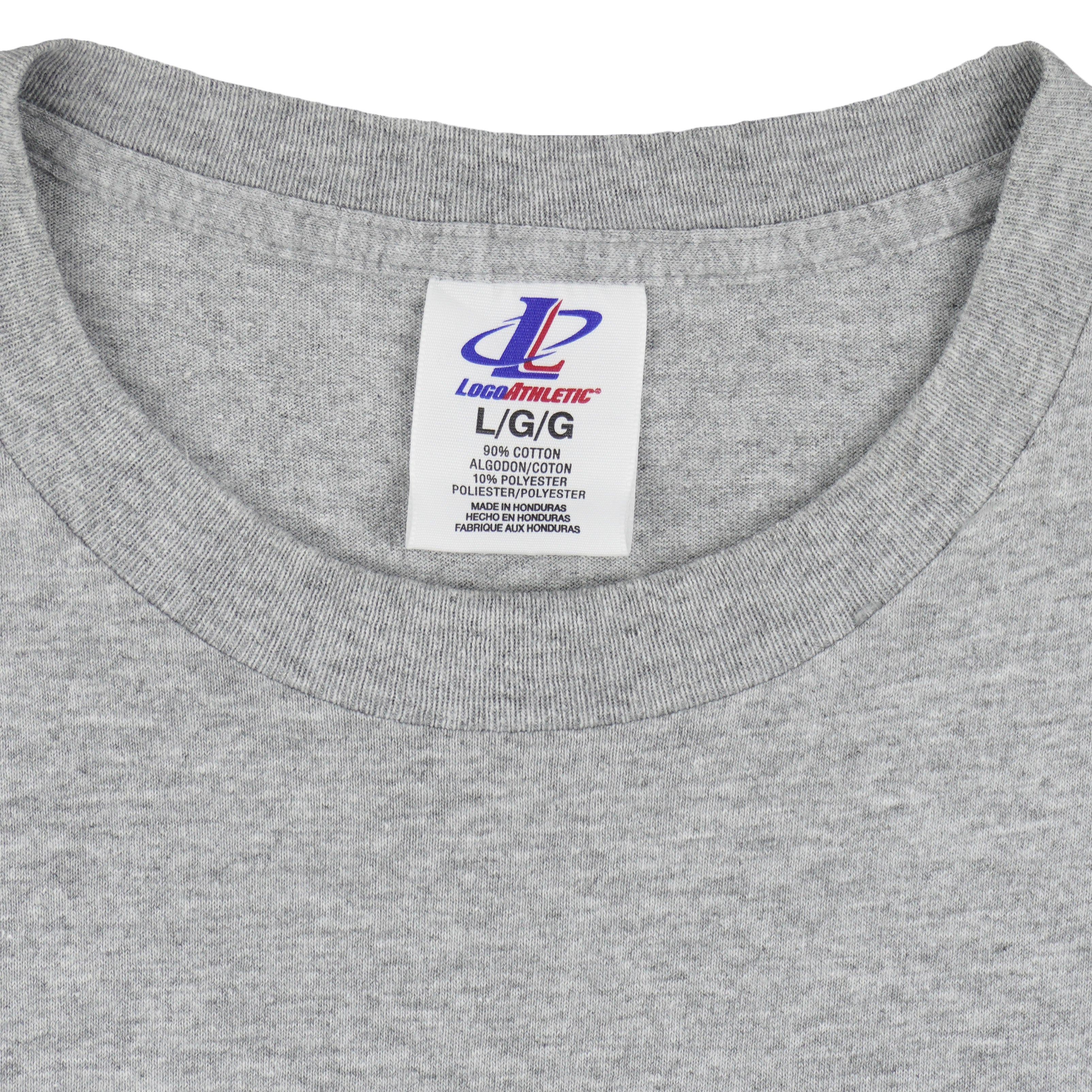 NHL (Logo Athletic) - Grey Dallas Stars T-Shirt 1990s Large Vintage Retro Hockey