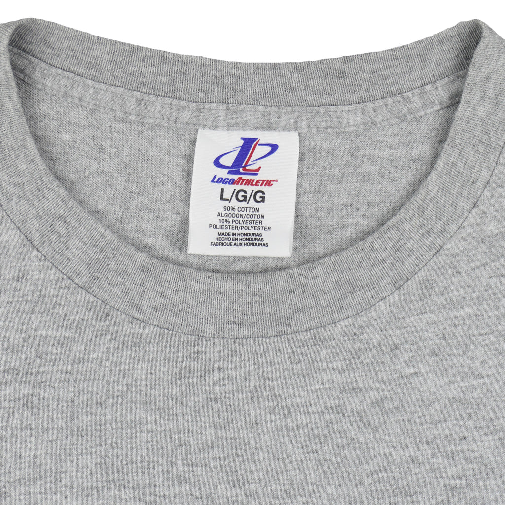 NHL (Logo Athletic) - Grey Dallas Stars T-Shirt 1990s Large Vintage Retro Hockey