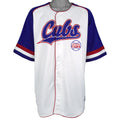 MLB (True Fan) - Chicago Cubs Embroidered Jersey T-Shirt 1990s X-Large Vintage Retro Baseball