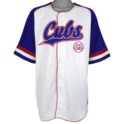 MLB (True Fan) - Chicago Cubs Embroidered Jersey T-Shirt 1990s X-Large