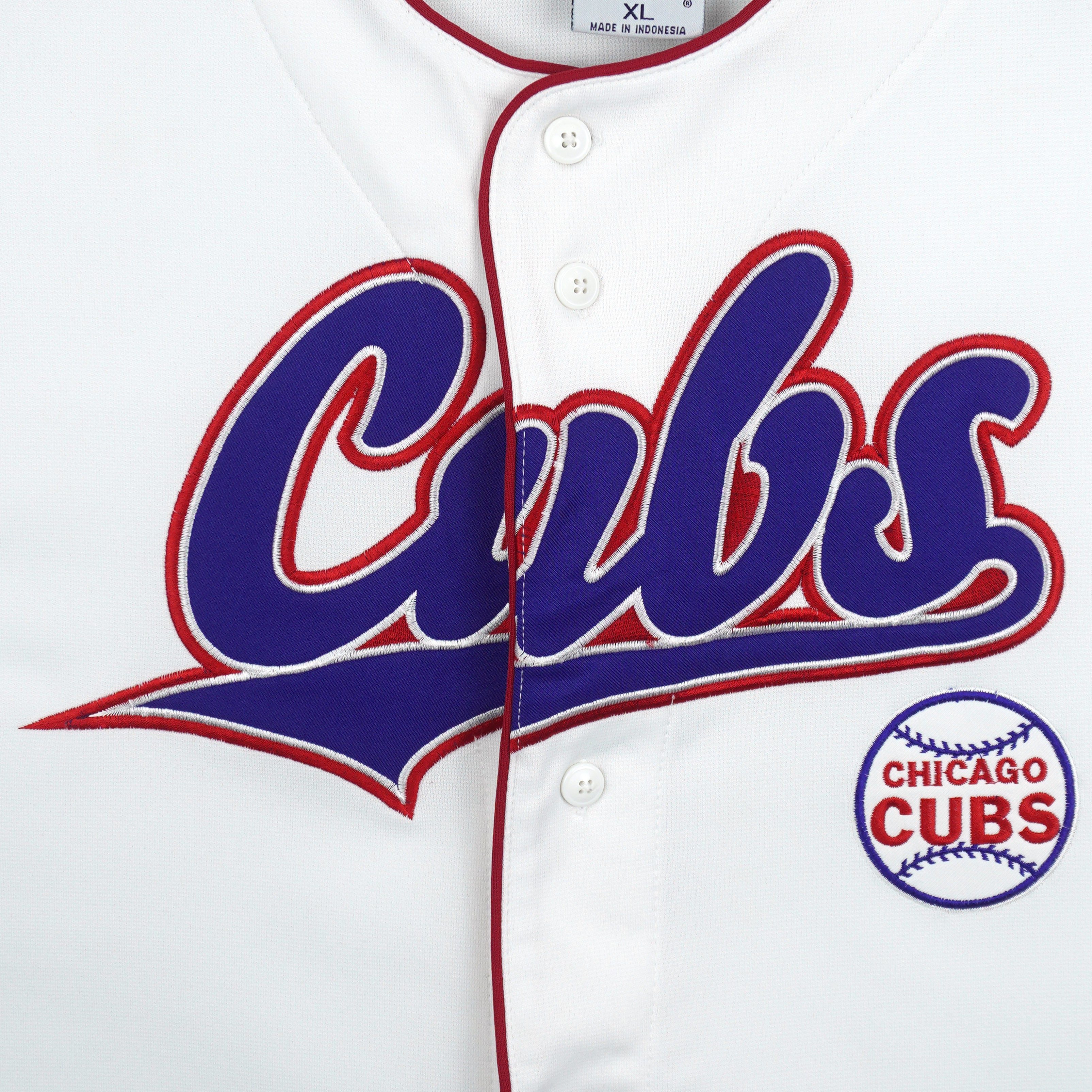 MLB (True Fan) - Chicago Cubs Embroidered Jersey T-Shirt 1990s X-Large Vintage Retro Baseball