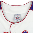 MLB (True Fan) - Chicago Cubs Embroidered Jersey T-Shirt 1990s X-Large Vintage Retro Baseball