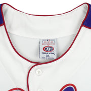 MLB (True Fan) - Chicago Cubs Embroidered Jersey T-Shirt 1990s X-Large Vintage Retro Baseball
