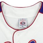 MLB (True Fan) - Chicago Cubs Embroidered Jersey T-Shirt 1990s X-Large Vintage Retro Baseball