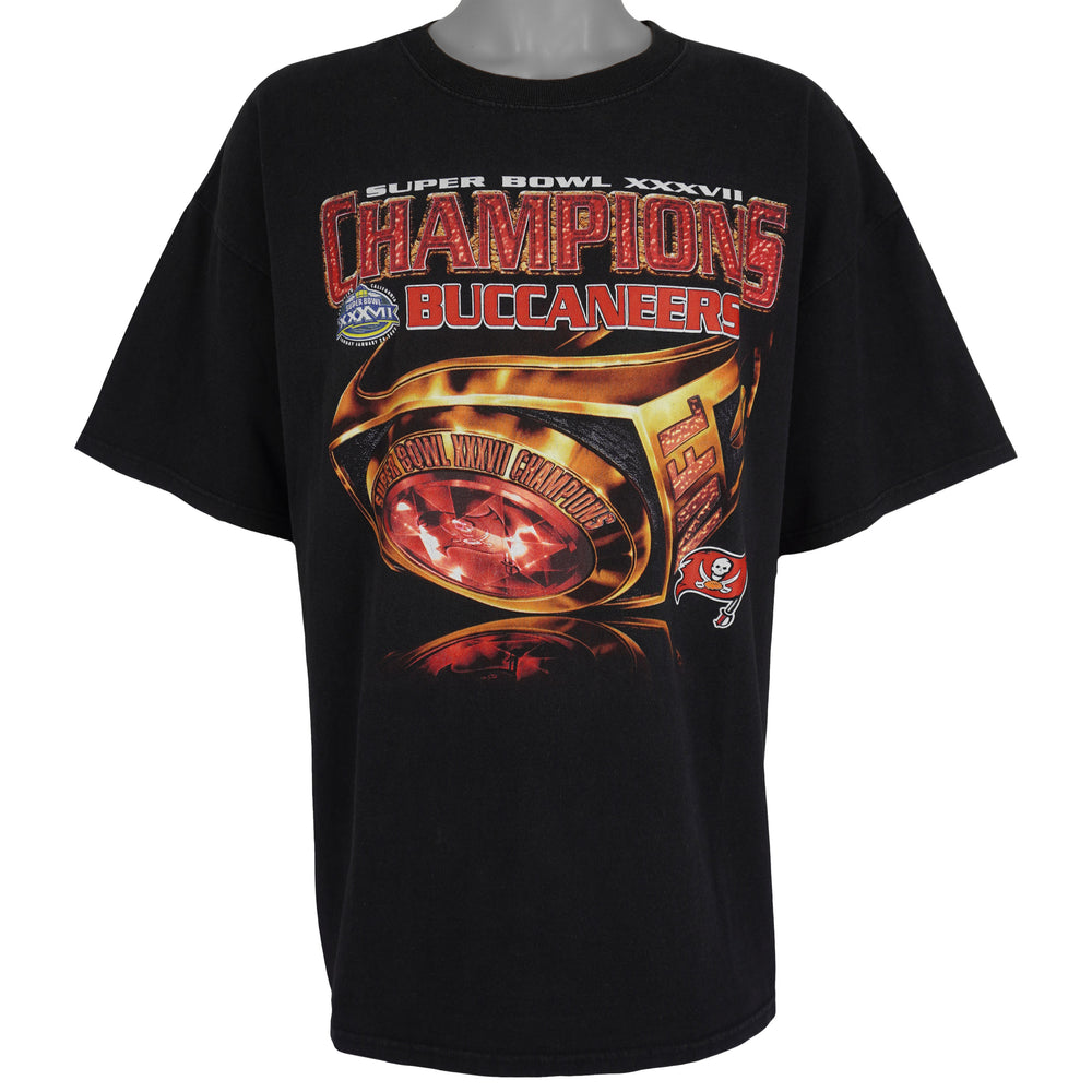 NFL (Delta) - Buccaneers Super Bowl Champions Ring T-Shirt 2003 XX-Large Vintage Retro Football
