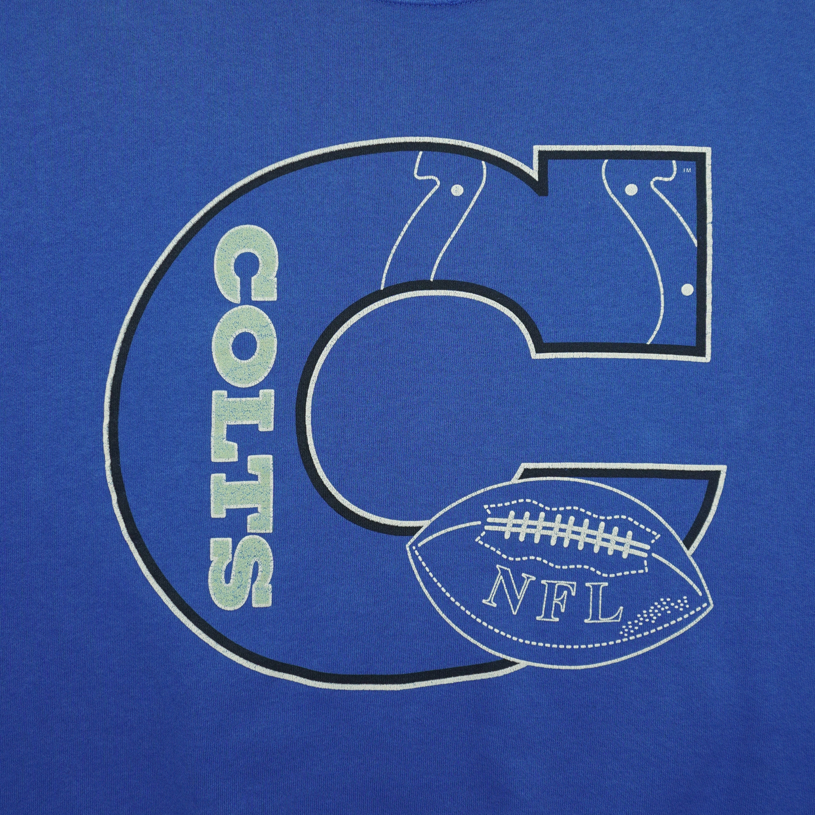 NFL (Hanes) - Indianapolis Colts Crew Neck Sweatshirt 1990s X-Large Vintage Retro Football