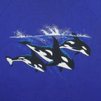 Vintage (Miller) - Seaworld Killer Whale Orca Animal Sweatshirt 1990s Large Vintage Retro