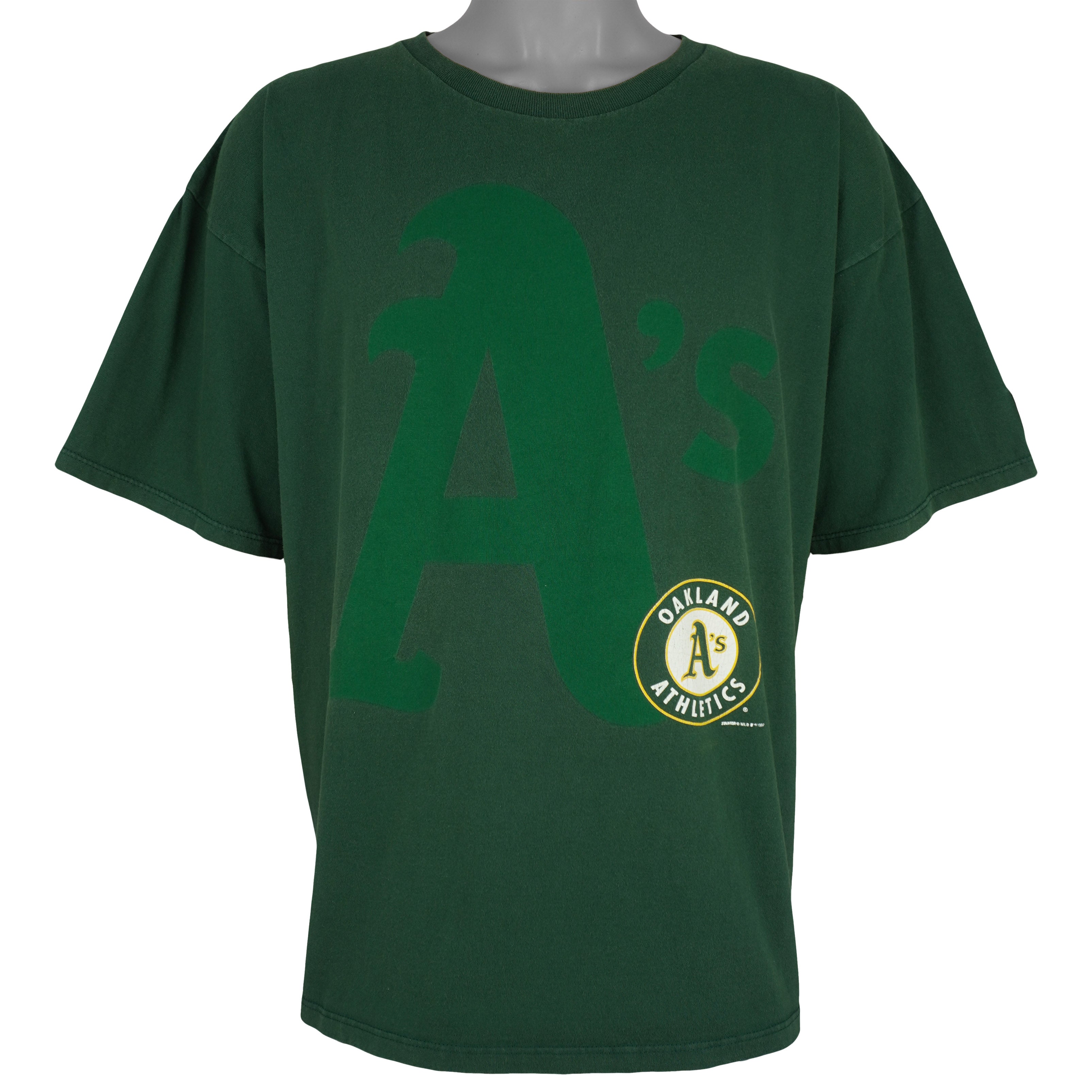Starter (MLB) - Oakland Athletics Big Spell-Out T-Shirt 1992 X-Large Vintage Retro Baseball