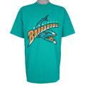Vintage CFL - Birmingham Barracudas Single Stitch T-Shirt 1995 X-Large in green