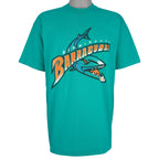 Vintage CFL - Birmingham Barracudas Single Stitch T-Shirt 1995 X-Large in green