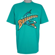 Vintage CFL - Birmingham Barracudas Single Stitch T-Shirt 1995 X-Large in green
