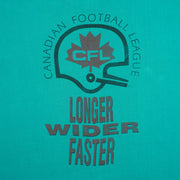 Vintage CFL - Birmingham Barracudas Single Stitch T-Shirt 1995 X-Large in green