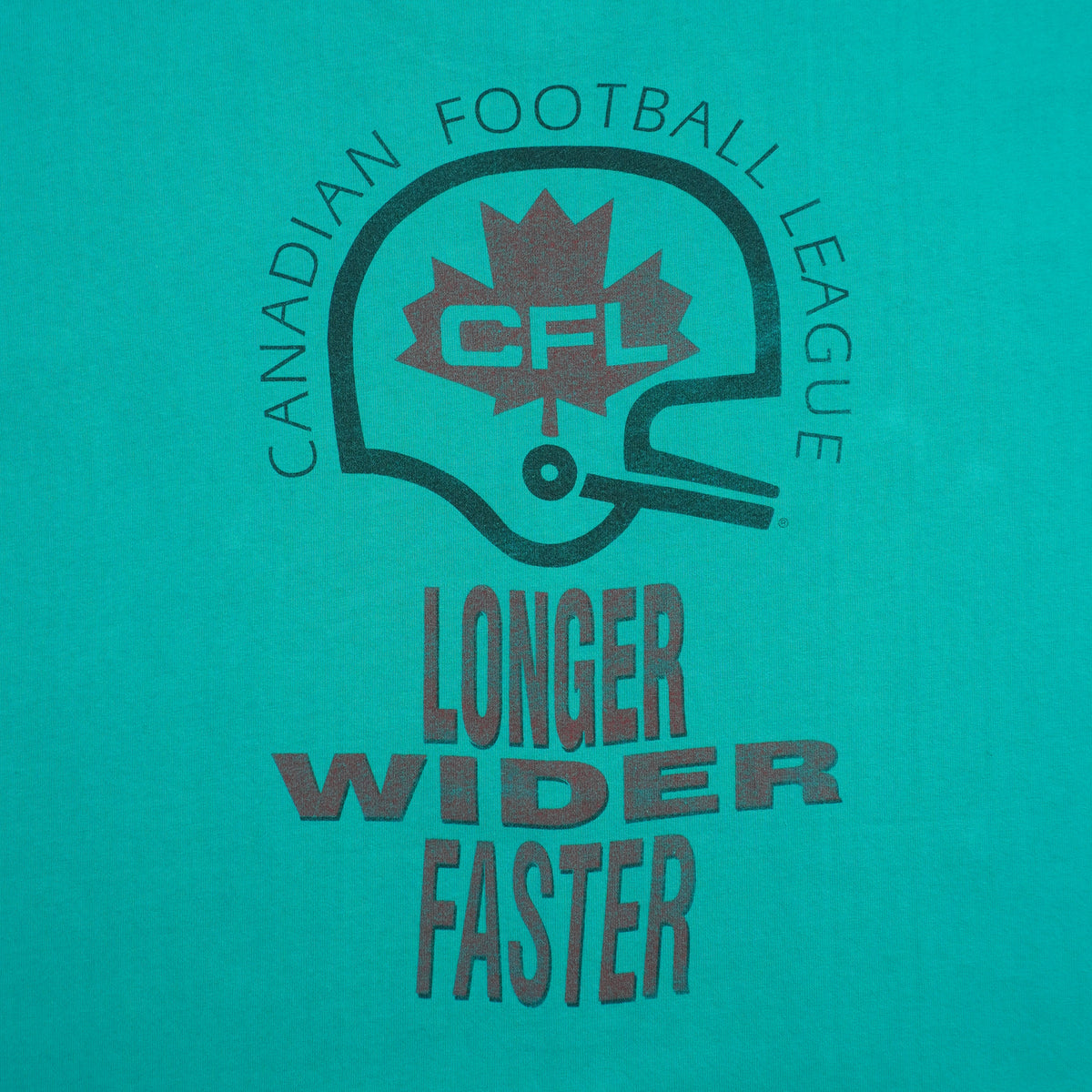 Vintage CFL - Birmingham Barracudas Single Stitch T-Shirt 1995 X-Large in green