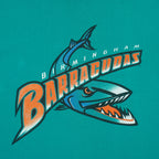 Vintage CFL - Birmingham Barracudas Single Stitch T-Shirt 1995 X-Large in green
