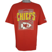 NFL (Logo 7) - Kansas City Chiefs Single Stitch T-Shirt 1993 X-Large Vintage Retro Football